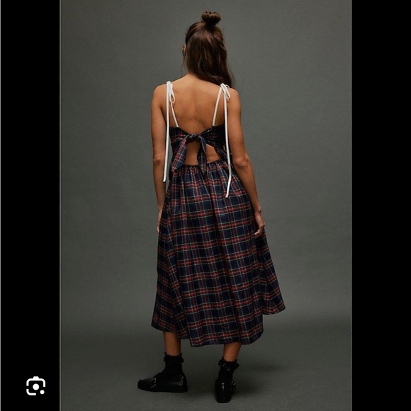 Plaid peplum dress - Picture 2 of 3